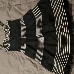 Betsey Johnson black w/ cream stripes size 4